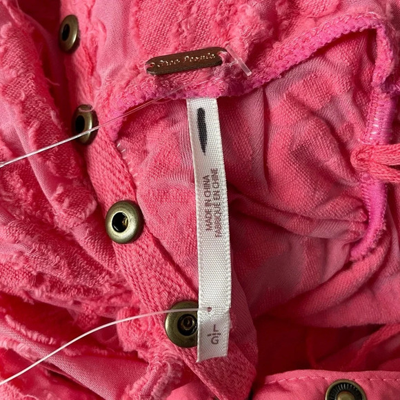 New! Free People long gathered sleeve lace mock neck Dress nwot 18588 - Picture 9 of 12